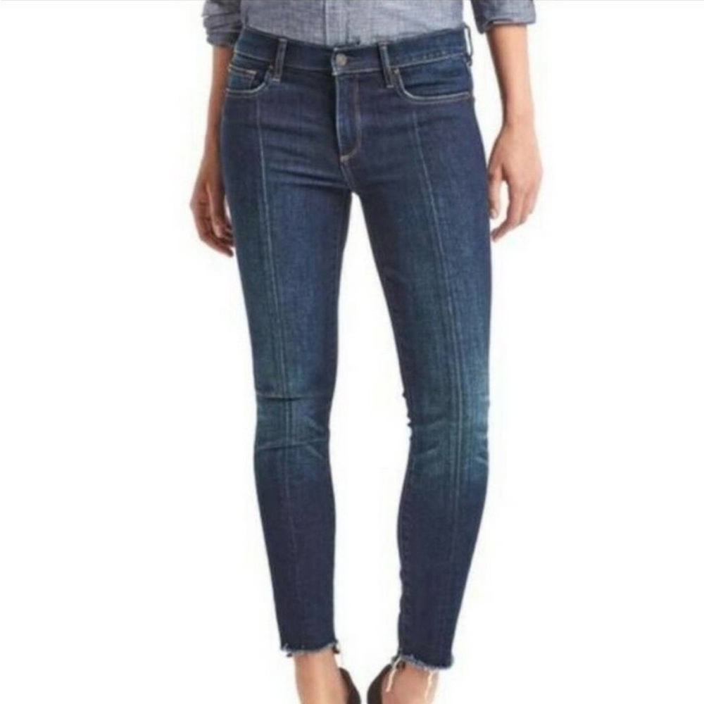 GAP True Skinny Ankle Jeans with Classic Indigo Wash Size 27R Excellent Like New